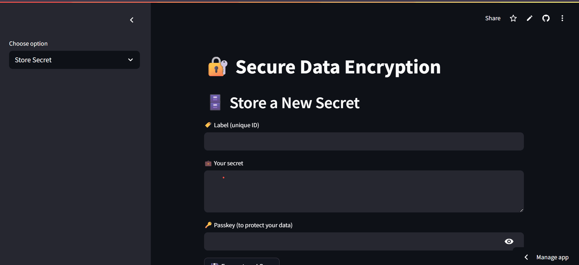 Secure Data App